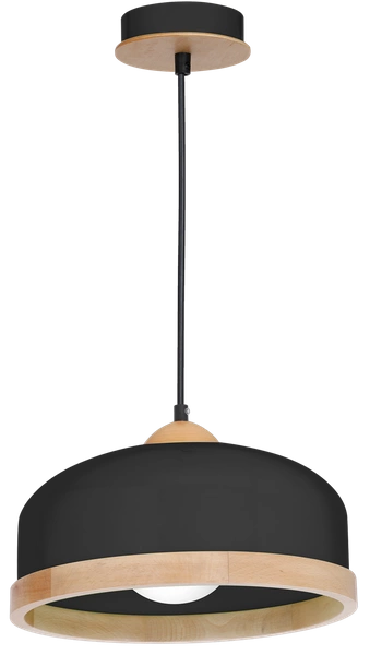 Lampa wisząca nowoczesna zwis STUDIO czarny śr. 32cm