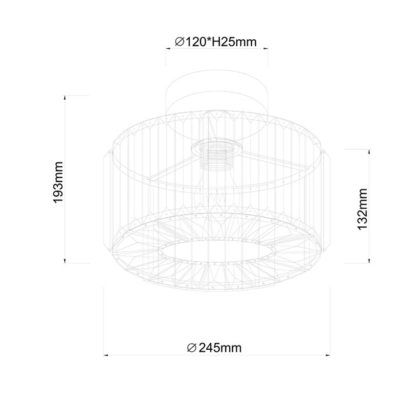 Plafon Galactico chrom 1xE27