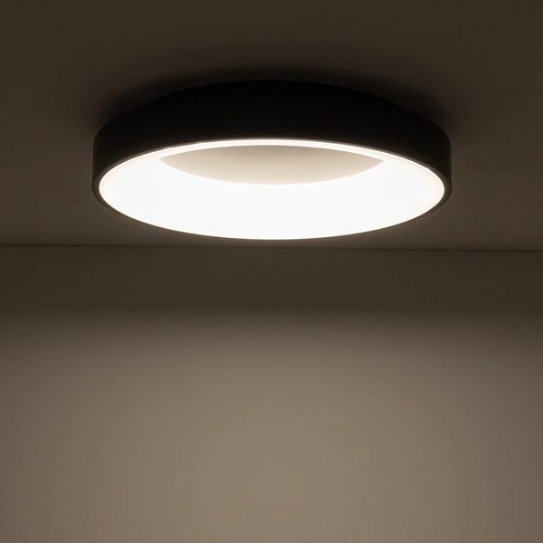 Plafon NIKKI ROUND LED śr. 48cm 48W barwa biała ciepła 3000K | czarny 11207