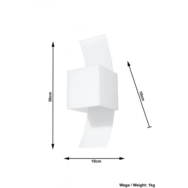 Szklany kinkiet LIMA SL.0301 biały 1xG9