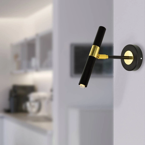 Kinkiet MONZA, MLP6332, czarny/złoty, 1x8W G9