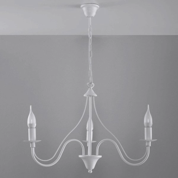 Żyrandol Sollux MINERWA 3 Stal, Biały, E14, 3 X 12W LED, sl.0213