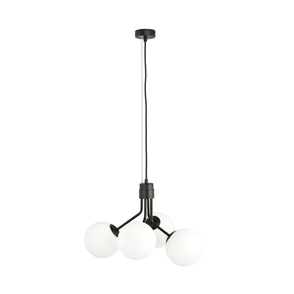 Lampa wisząca Emibig NOVA 4 Czarny/OPAL 1138/4