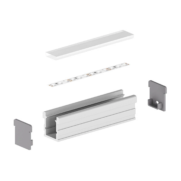 Profil LED do posadzki P24-1 IP65 100cm | do osłonek C5 | srebrny