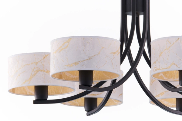 Klasyczny Żyrandol ARTHUR wys. 71cm 6xE27 15W IP20 | czarny