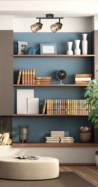 Lampa sufitowa CANABERA 2xE14 kawowe złoto/bursztynowy 92-81766