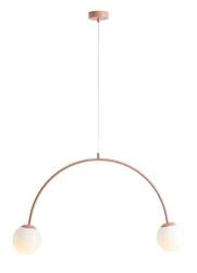 Aldex Lampa wisząca UNA 2 CORAL E14 | Koralowy 1116H11