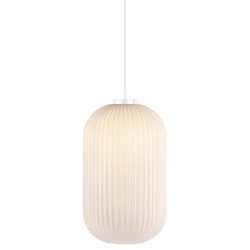Lampa wisząca MILFORD E27 40W Szkło | Biały opal