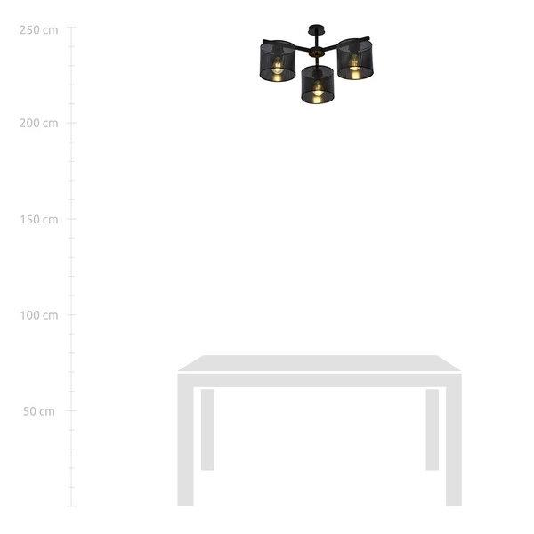 Lampa sufitowa Emibig JORDAN 3 Czarny 1143/3