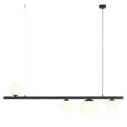 Aldex Lampa wisząca GARDA 4 BLACK 1099L1  | Czarna