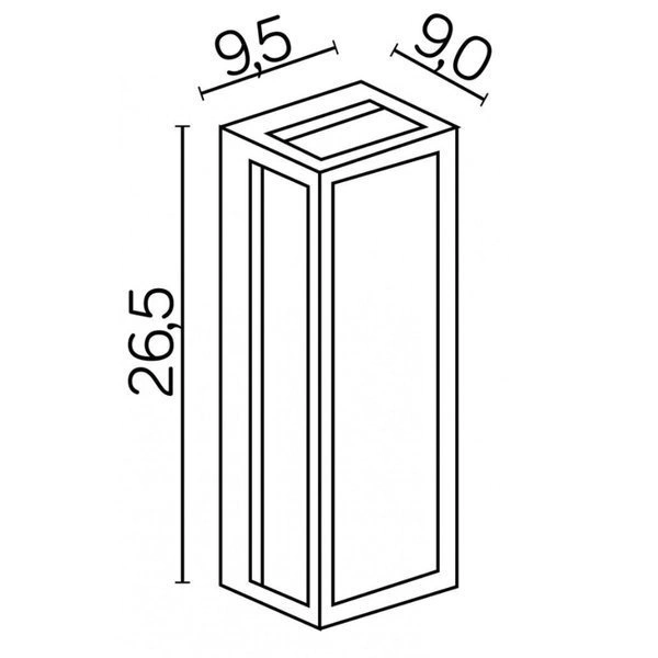 Nowoczesny kinkiet zewnętrzny przed dom Porto M1976 | ciemny popiel