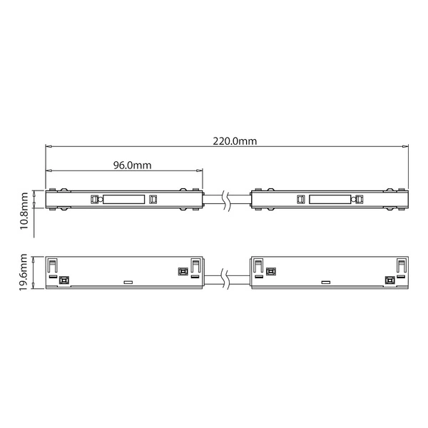Łącznik narożny magnetic track 10mm