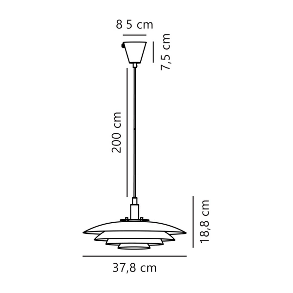 Lampa wisząca BRETAGNE G9 25W Metal | Biały