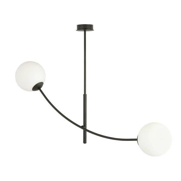 Lampa sufitowa Emibig HUNTER 2 Czarny/OPAL 1102/2