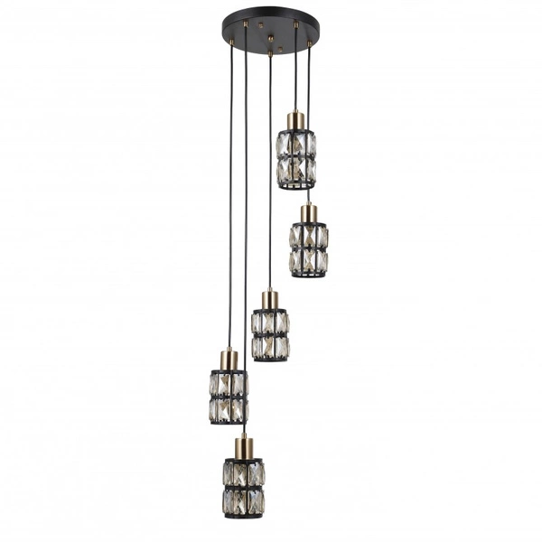Lampa wisząca Italux Menfi PND-44236-5-BK-GD