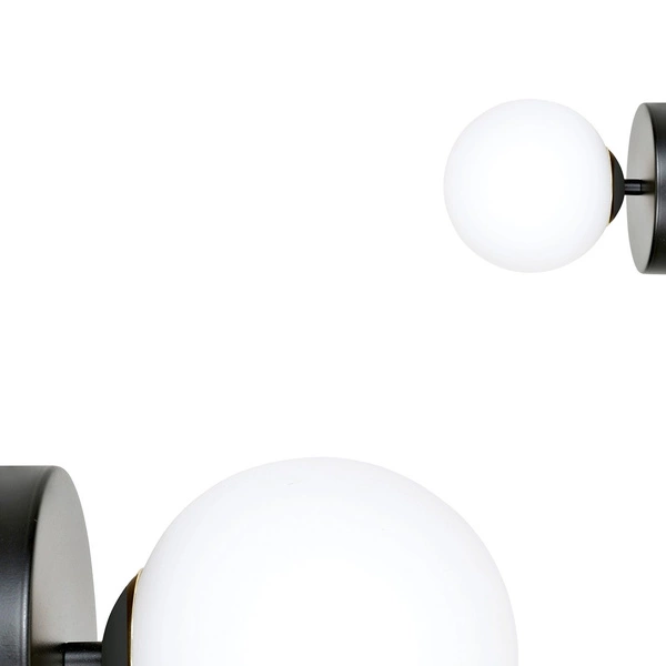 Kinkiet Emibig FLOKI K1 Czarny-GOLD 1022/K1