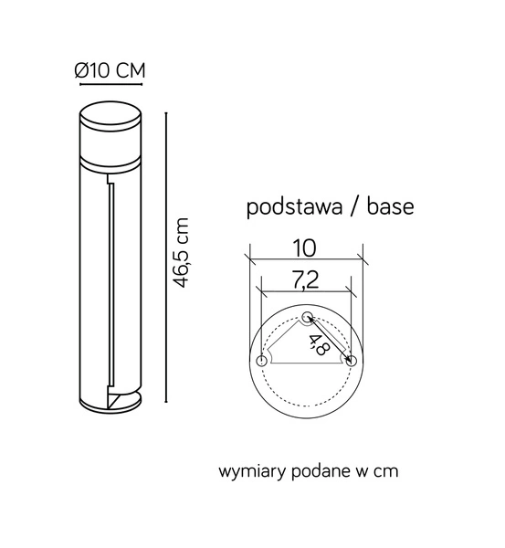 Słupek oświetleniowy z gniazdami elektrycznymi ELBORN EL3113 | ciemny popiel