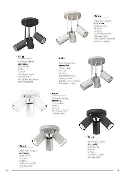 Plafon Rolos 3B biały