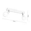 Lampa sufitowa Talea w zestawie 2xG9 LED 300lm 2700K 3W Drewno Brzozowe/Biały Metal/Białe Szkło 2026018020993