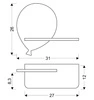 Kinkiet dziecięcy IQ Kids Balloon z półką, 21-84767, żółty, 4W LED, barwa neutralna 4000K