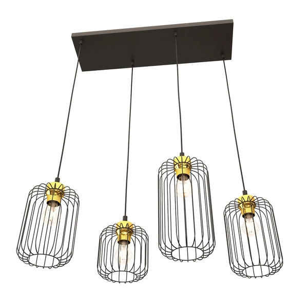 Lampa wisząca Emibig VANDER 4 BL GOLD 1364/4