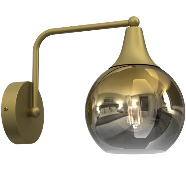 Kinkiet MONTE, MLP8399, złoty/dymiony, 1x60W E27