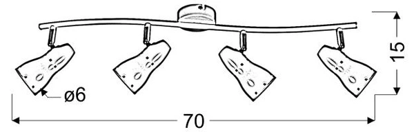 Lampa sufitowa FIORD listwa 94-54548 biały 4xE14