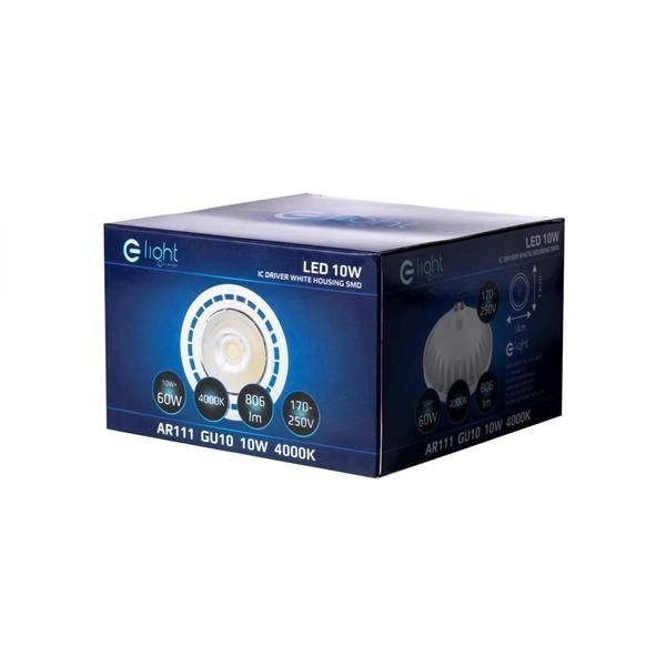 ŻARÓWKA AR111 - 12W GU10 3000K / Biała
