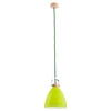 Lampa wisząca zwis HERMINA zielony/drewno śr. 22cm