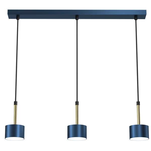 Lampa wisząca ARENA, MLP7773, niebieski/złoty, 3x11W GX53