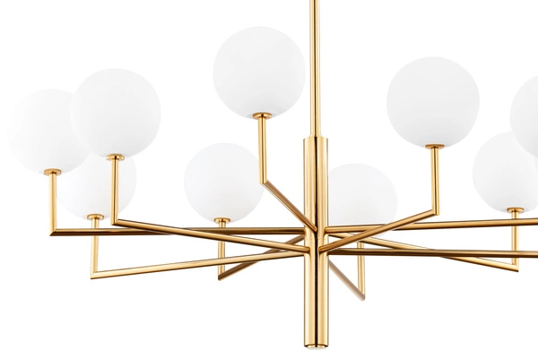 Nowoczesny Żyrandol FEME wys. 110cm 10xG9 14W IP20 | Złoty