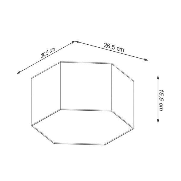 Plafon SUNDE 15, SL.1061, czarny, 2x60W E27