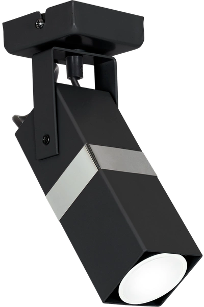 Nowoczesny kinkiet spot VIDAR BLACK/CHROME 1xGU10 MLP6285