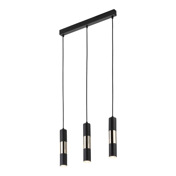 VIVIEN BLACK/GOLD LAMPA WISZĄCA 3 PŁ LISTWA 4757