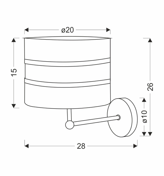 Andy lampa kinkiet czarny 1x40w e27 abażur czarny+złoty