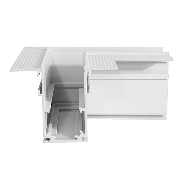 Łącznik kątowy do szyn magnetycznych podtynkowych 12mm 48V | biały