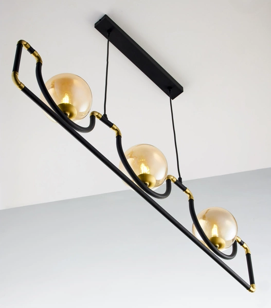 Nowoczesna Lampa wisząca HANZA wys. 30-100cm 3xG9 14W IP20 | Złoty