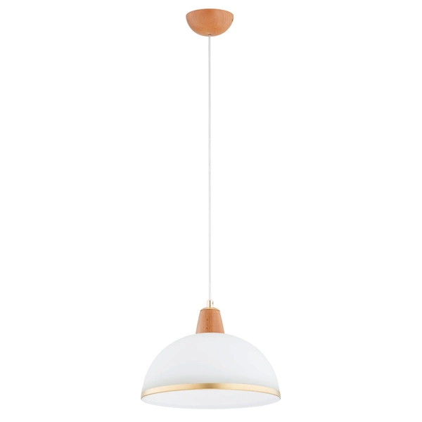 Lampa wisząca ALFA REY DREWNIANA 1xE27 30cm | 61385