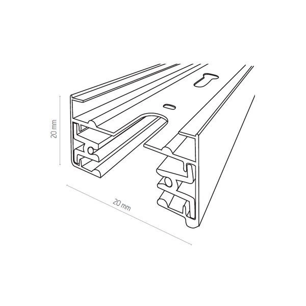 Szyna montażowa TRACER CONNECTORS 4044 1metr biała 4044