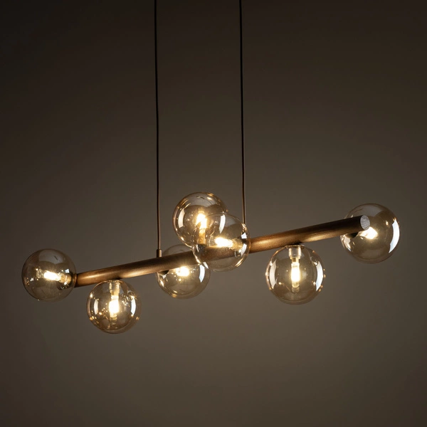 ESTERA WOOD ORZECH BURSZTYN LAMPA WISZĄCA 7XG9