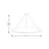 Lampa wisząca LA0722/1 - BK - CIRCLE Fi 1100mm dł. linek H2,5m