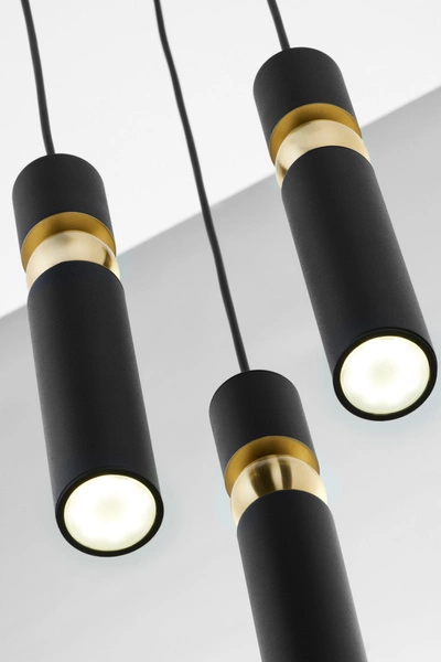 Nowoczesna Lampa wisząca ALAS wys. 35-136cm 3xG10 14W IP20 | Złoty