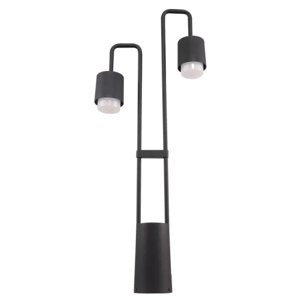 Słupek zewnętrzny Sorano 80cm 6W LED barwa ciepła 3000K | czarny/biały matowy