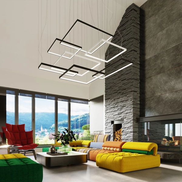 Lampa wisząca NELYA L, czarna, 70W LED, barwa ciepła 3000K, TH.154