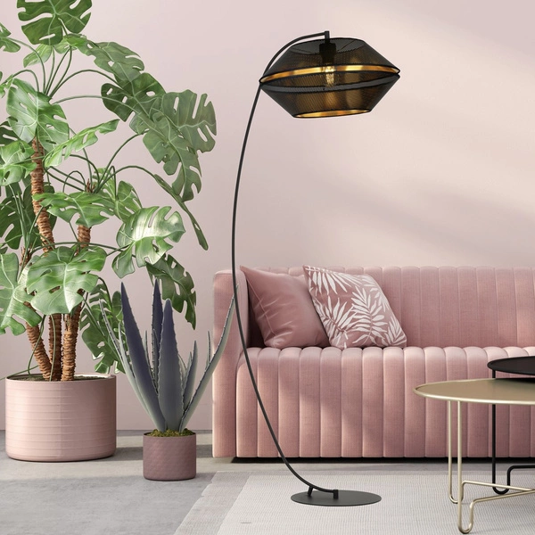 Lampa podłogowa Emibig MALIA LP Czarny/GOLD 1185/LP
