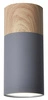 Lampa sufitowa TUBA 2284279, szara + drewno, 1x15W GU10