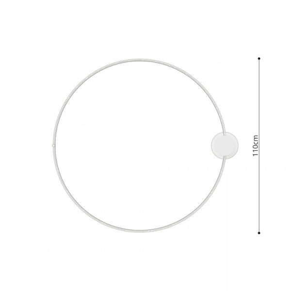 Nowoczesny plafon RIO 110 LED czarny 70W barwa ciepła 3000K TH.134