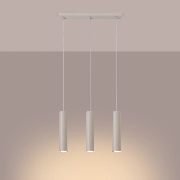 Lampa wisząca LAGOS 3L beżowa