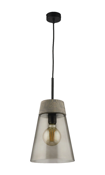 Nowoczesna Lampa wisząca DOMINO wys. 80cm 1xE27 15W IP20 | Czarny