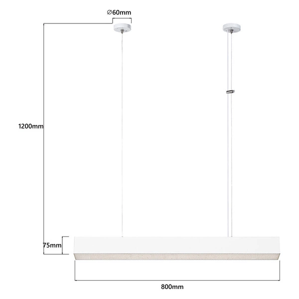 Lampa wisząca Mira M LED CCT Tuya biała LP-1201/1P M WH Smart